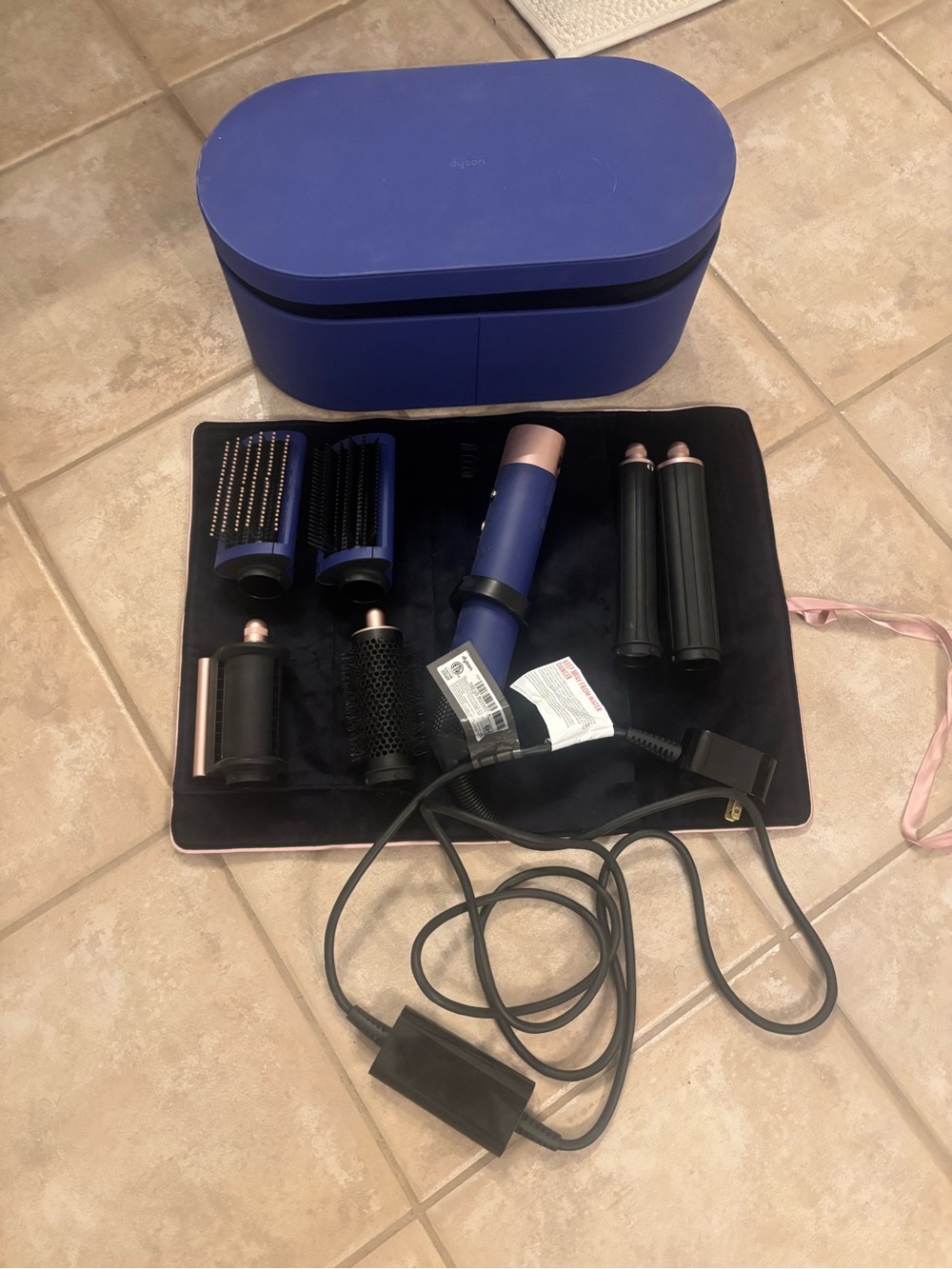 Dyson Airwrap Complete Set - Blue with Rose Gold Accents
